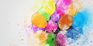 Illustrazione palloncini colorati
